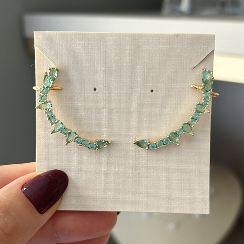 BRINCO EAR CUFF CRAVEJADO TURMALINA