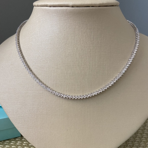 RIVIERA PRATA 925 3 GARRAS/ 42CM/ 2MM/ CRISTAL