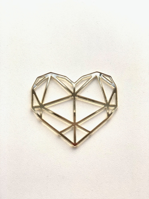 Aplique - Coração Diamante