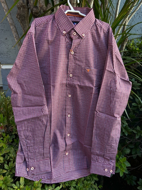 Camisa Infantil Laço Forte ML Xadrez Vinho/Branco/Azul 171013.71 - comprar online