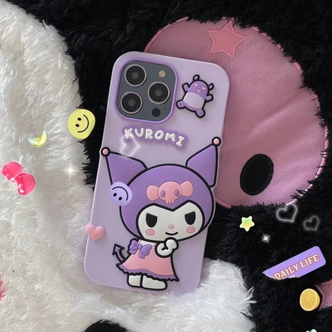Kuromi lila silicon ip13 pro