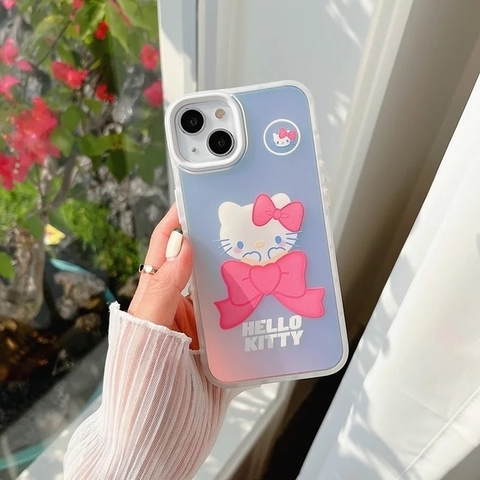 Hello kitty holografica moño ip13 pro