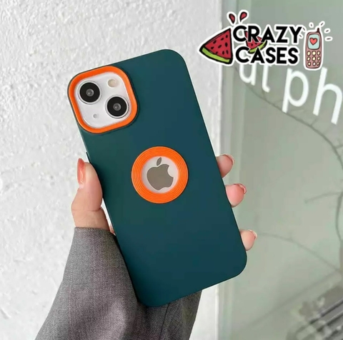 Green & orange-silicon ip 13 pro