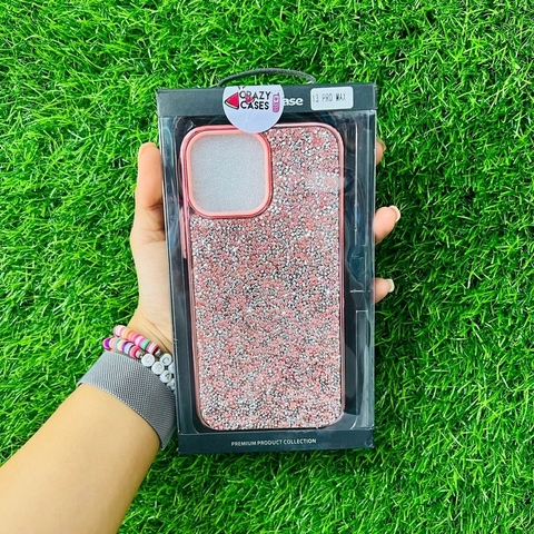 Case uso rudo-glitter rose gold ip 13 pro