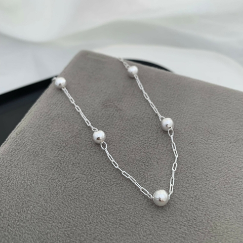 Pulseira Bola Oca Prata 925