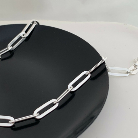 Choker Cartier Alongada Prata 925