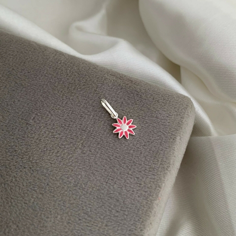 Pingente Mini Flor Rosa PG048