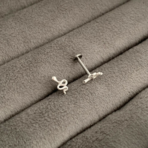 Piercing Cobra Simples Prata 925
