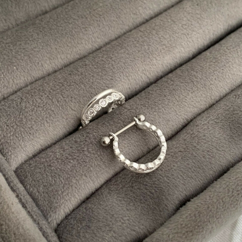 Piercing Argola Dupla Cravejada 925