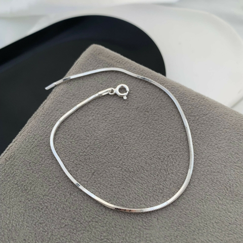Pulseira Rabo De Rato Laminada Prata 925