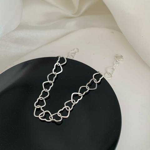 Pulseira Elo Coração Big Prata 925