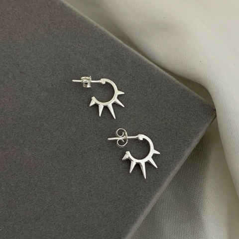 Argola Spike Prata 925