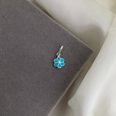 Pingente Mini Flor Azul PG051