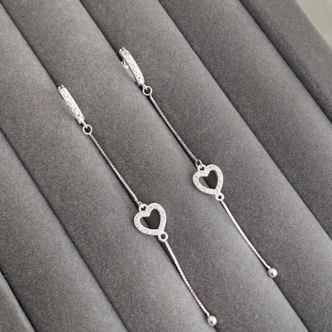 Argola Click Veneziana C/ Coração Prata 925