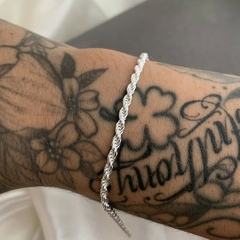 Pulseira Masculina Cordão Baiano Prata 925 - comprar online