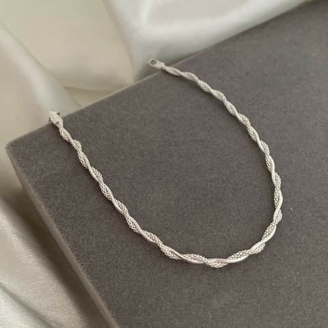 Pulseira Trançada Madah Prata 925
