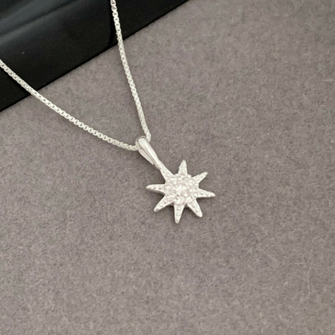 Colar Estrela Cravejada Prata 925