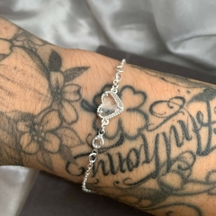 Pulseira Coração G c/ Zircônia Prata 925 - comprar online