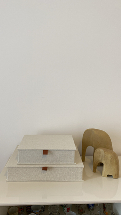 caixa revestida de linho M na internet