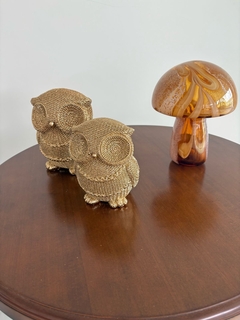 Coruja decorativa dourada M na internet