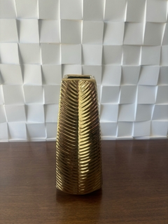 vaso cerâmica dourado g na internet