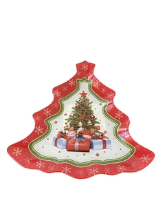 prato decorativo árvore de natal