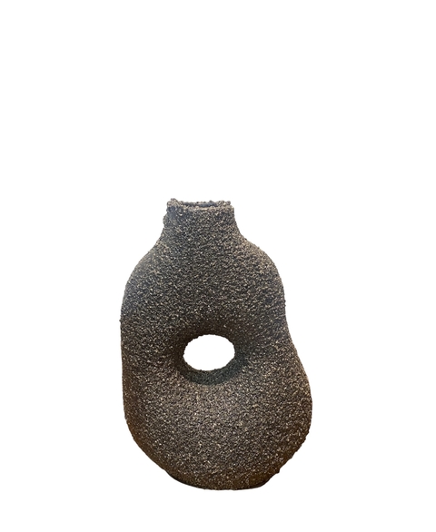 vaso de cerâmica texturizado