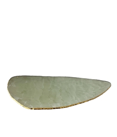 Centro de mesa com borda dourada