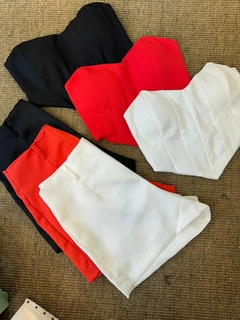 Short alfaiataria zara com passador branco na internet