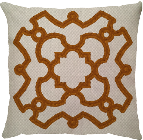 Capa de Almofada em Linho Frame Terracota