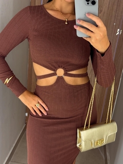 Vestido Lívia marrom - JULLIE STORE