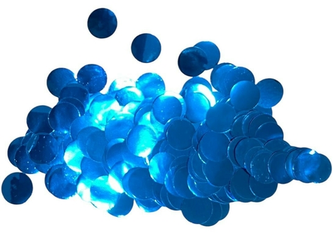 CONFETTI CELESTE REDONDO OVNI X 20GR (1.5 CM)