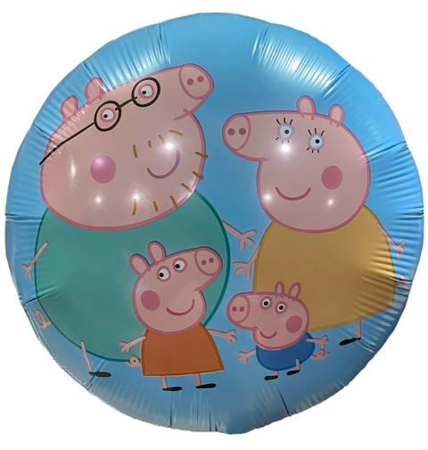 GLOBO METALIZADO 18" PEPPA PIG CON FAMILIA