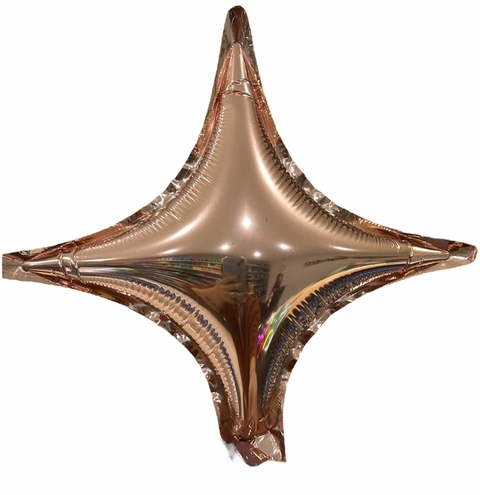 GLOBO METALIZADO 14" ESTRELLA 4 PUNTAS ROSE GOLD