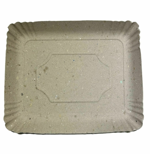 BANDEJA CARTON GRIS RECT. Nº 2 X 100 UNID. 19x15,5cm