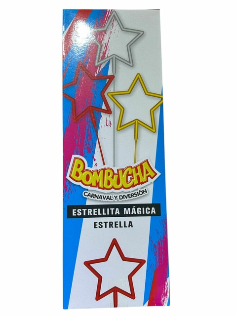 BOMBUCHA ESTRELLITA MAGICA FORMA DE ESTRELLA DORADA X 10 UNIDADES