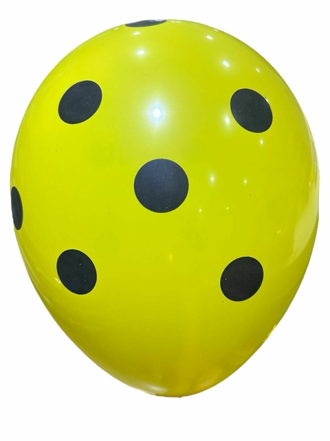 GLOBO LUNAR AMARILLO IMP. NEGRO X 50 UN .