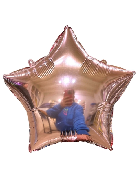 GLOBO METALIZADO 18 ESTRELLA ROSE GOLD - comprar online
