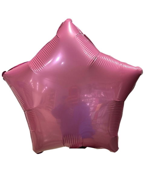 GLOBO METALIZADO 18 ESTRELLA ROSA - comprar online