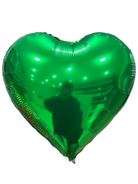 Globo Metalizado 18 Corazón Verde - comprar online