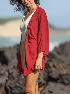 Kimono Mila - vermelho - acacias ateliê