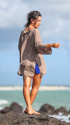 Kimono Mila - cinza - acacias ateliê