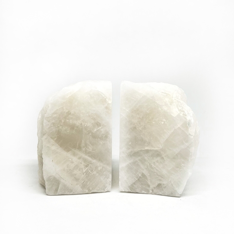 Sujeta libro cuarzo blanco