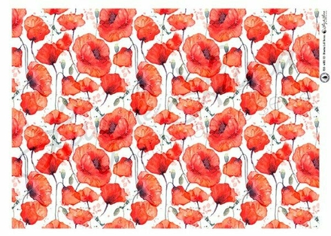 Papel de seda para decoupage Ref: FLR 12