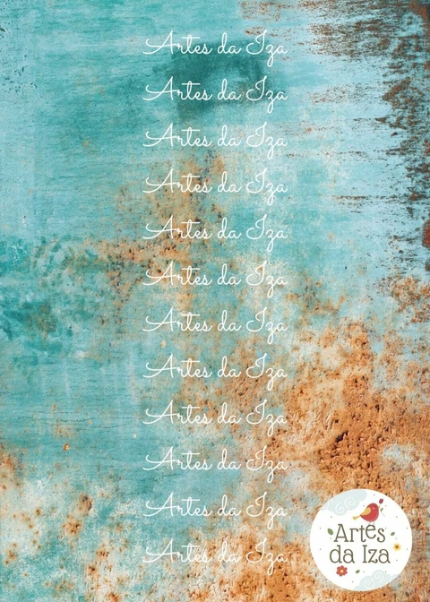 Papel para Scrap A4 - Fundos Turquesa - Folha 3