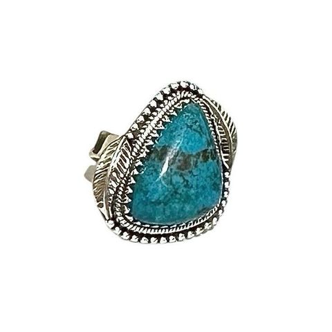 Anel Turquesa Triangular Artesanal LP16 - comprar online