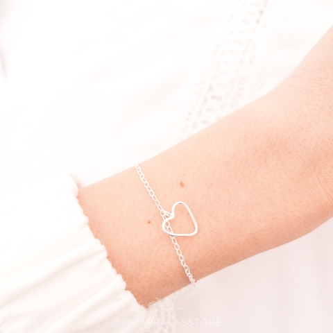 Pulseira Coração Vazado