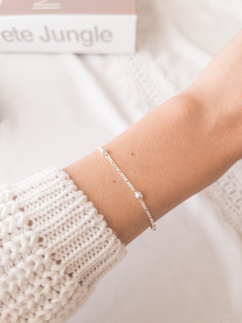 Pulseira de Prata Bolinhas Minimalista