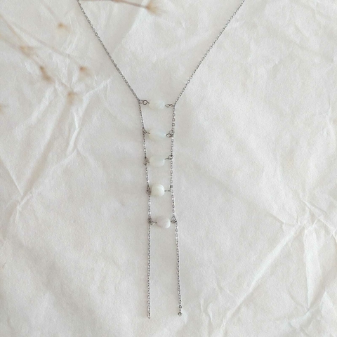 Colar Pedra da Lua Solto - Aço Inox - comprar online