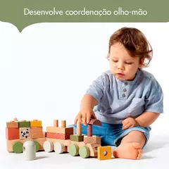 Trenzinho de Madeira, Boho Chic (Tiny Love) - Toca do Jiló | Brinquedos e Outros Afetos